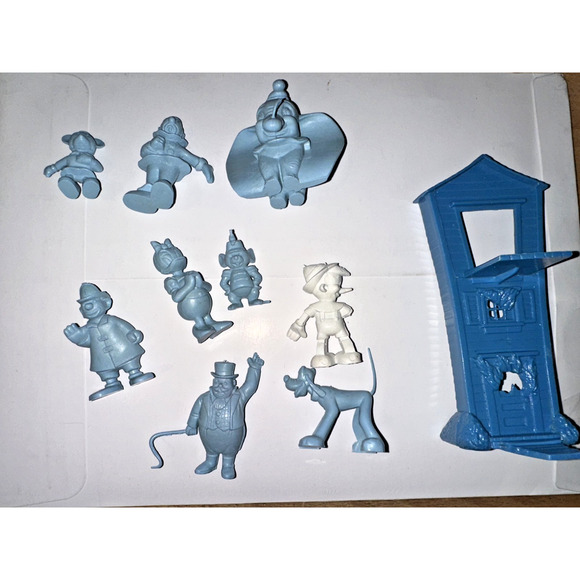 LOT Vintage Marx Disney Dumbo TV Playhouse w 2-Story House & Pinocchio FREE SHIP - Picture 1 of 12